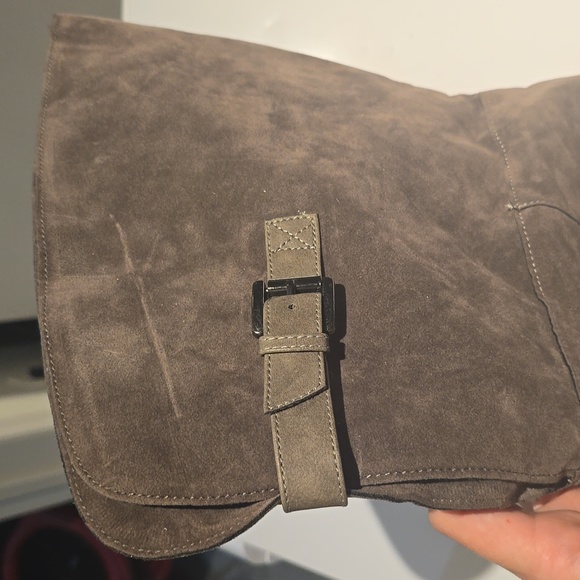 Brand New Taupe Suede Thigh High Boots - Picture 2 of 4